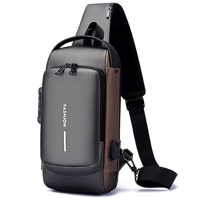 Waterproof Polyester Slim Unisex Crossbody Sling Bag