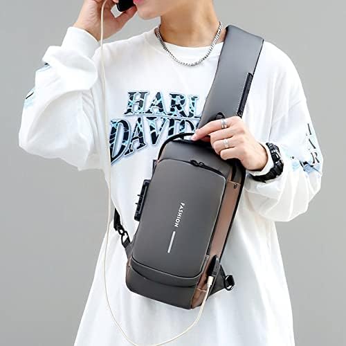 Waterproof Polyester Slim Unisex Crossbody Sling Bag